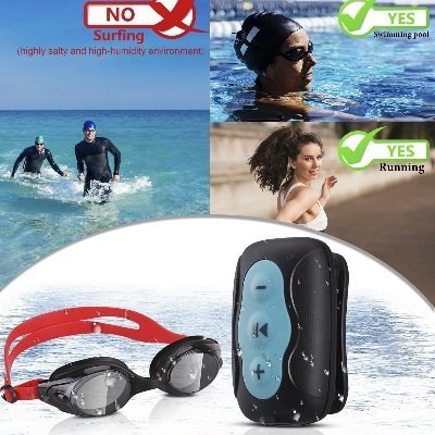 Auricolari bluetooth mp AGPTEK S33B subacquei sport IMG 7