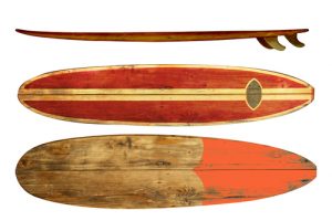 tavola da surf in legno